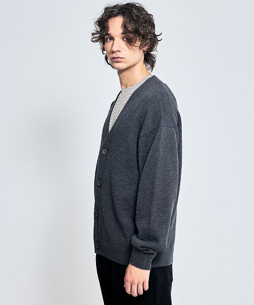 ABAHOUSE / アバハウス カーディガン・ボレロ | ウールミックス ブークレーニット カーディガン | 詳細8