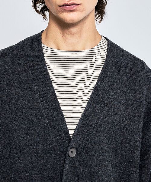ABAHOUSE / アバハウス カーディガン・ボレロ | ウールミックス ブークレーニット カーディガン | 詳細10