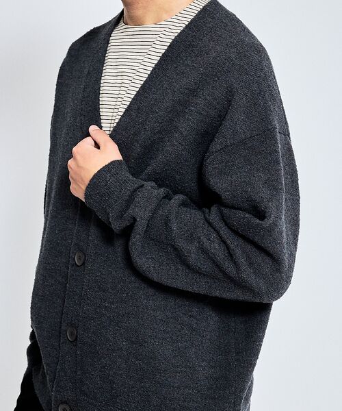 ABAHOUSE / アバハウス カーディガン・ボレロ | ウールミックス ブークレーニット カーディガン | 詳細11