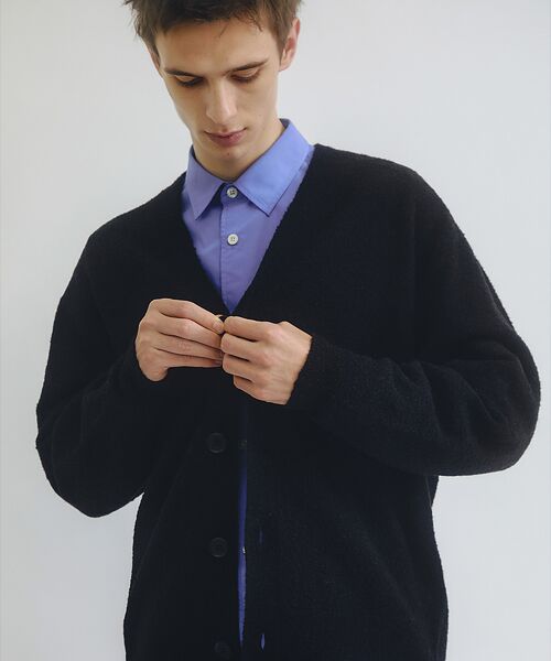ABAHOUSE / アバハウス カーディガン・ボレロ | ウールミックス ブークレーニット カーディガン | 詳細18