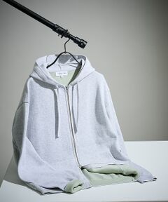 ABAHOUSE / アバハウス パーカー | 【リバーシブルカラー】14Gコットン ニット ZIPパーカー