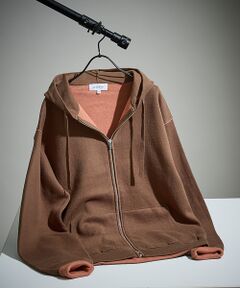 ABAHOUSE / アバハウス パーカー | 【リバーシブルカラー】14Gコットン ニット ZIPパーカー