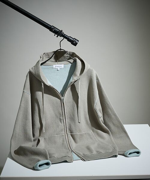 ABAHOUSE / アバハウス パーカー | 【リバーシブルカラー】14Gコットン ニット ZIPパーカー | 詳細6