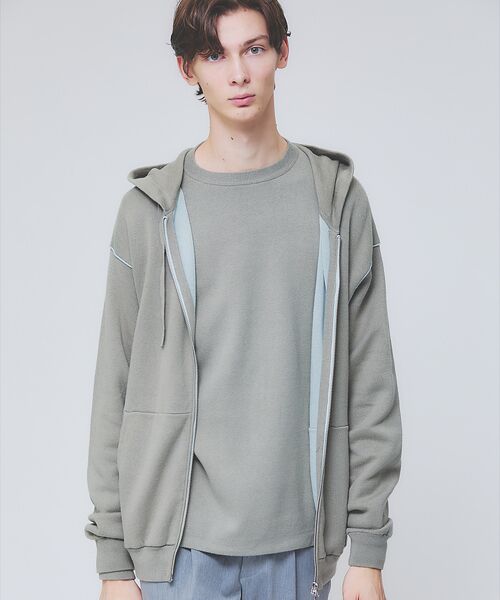 ABAHOUSE / アバハウス パーカー | 【リバーシブルカラー】14Gコットン ニット ZIPパーカー | 詳細7