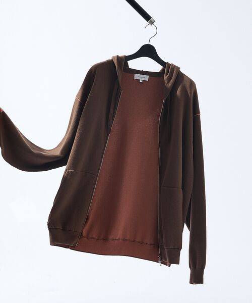 ABAHOUSE / アバハウス パーカー | 【リバーシブルカラー】14Gコットン ニット ZIPパーカー | 詳細14