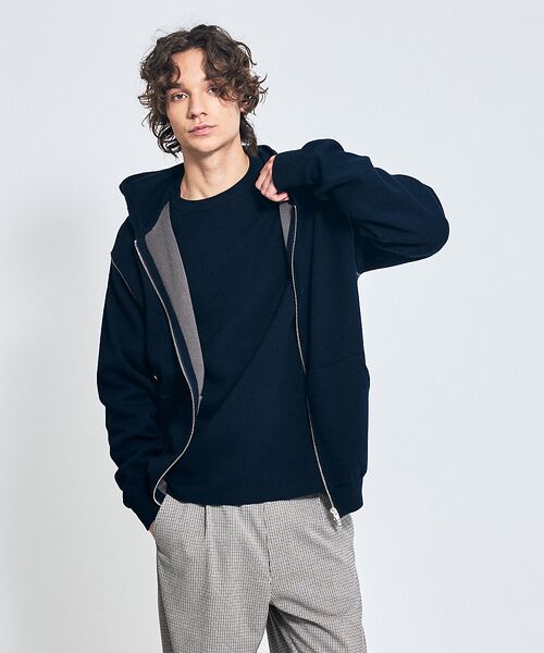 ABAHOUSE / アバハウス パーカー | 【リバーシブルカラー】14Gコットン ニット ZIPパーカー | 詳細23