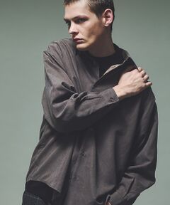 ABAHOUSE / アバハウス シャツ・ブラウス | スエードタッチ オーバーサイズ レギュラーカラーシャツ