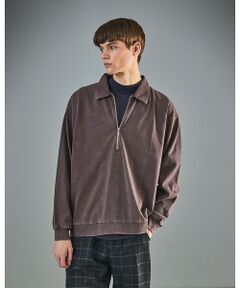 ABAHOUSE / アバハウス Tシャツ | 【ウォッシュ加工】ロング ハーフジップ プルオーバー / ロンT