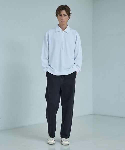 ABAHOUSE / アバハウス Tシャツ | 【ウォッシュ加工】ロング ハーフジップ プルオーバー / ロンT | 詳細5