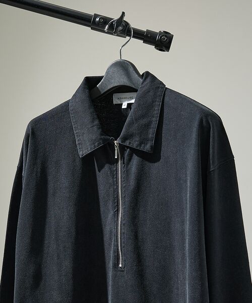 ABAHOUSE / アバハウス Tシャツ | 【ウォッシュ加工】ロング ハーフジップ プルオーバー / ロンT | 詳細19