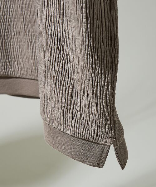 ABAHOUSE / アバハウス ポロシャツ | ベロアプリーツ ニットポロシャツ / オーバーサイズ | 詳細6