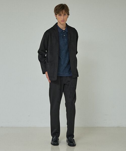 ABAHOUSE / アバハウス ポロシャツ | ベロアプリーツ ニットポロシャツ / オーバーサイズ | 詳細20