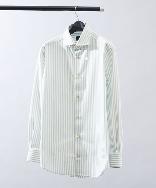 ABAHOUSE / アバハウス シャツ・ブラウス | 【ON/OFF兼用】360°ストレッチ ロンドンストライプ ワイドカラーシャツ | 詳細1