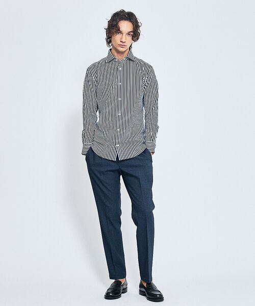 ABAHOUSE / アバハウス シャツ・ブラウス | 【ON/OFF兼用】360°ストレッチ ロンドンストライプ ワイドカラーシャツ | 詳細21