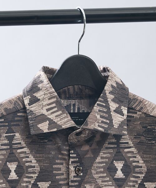 ABAHOUSE / アバハウス シャツ・ブラウス | 360°ストレッチ ゴブラン柄 ジャージーシャツ / 総柄シャツ | 詳細3