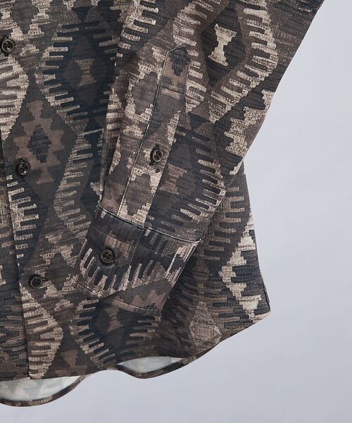 ABAHOUSE / アバハウス シャツ・ブラウス | 360°ストレッチ ゴブラン柄 ジャージーシャツ / 総柄シャツ | 詳細4