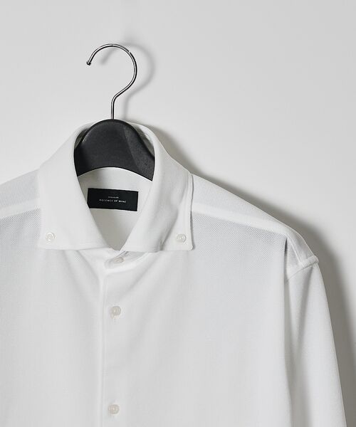 ABAHOUSE/アバハウス 【ON/OFF兼用】MESH JERSEY ボタンダウンシャツ / FLEX S ホワイト 50 ABAHOUSE/アバハウス 【ON/OFF兼用】MESH JERSEY ボタンダウンシャツ / FLEX S ホワイト 50