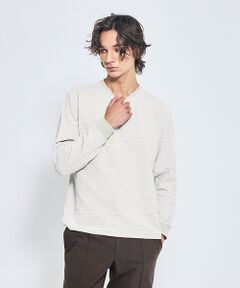 ABAHOUSE / アバハウス Tシャツ | アイレットベロア　クルーネック長袖Tシャツ