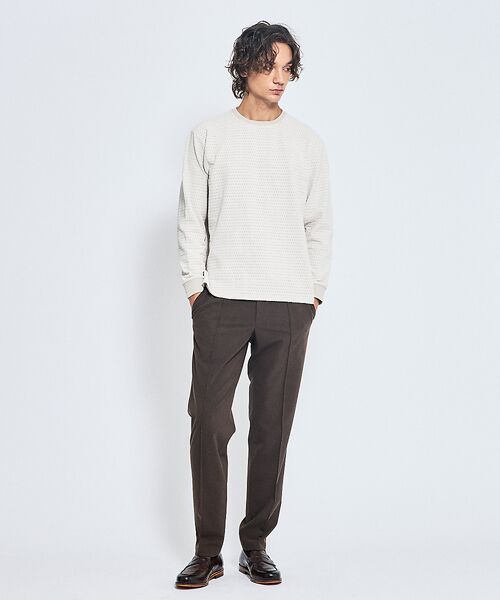 ABAHOUSE / アバハウス Tシャツ | アイレットベロア クルーネック長袖Tシャツ | 詳細3