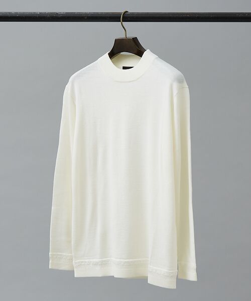 ABAHOUSE / アバハウス ニット・セーター | Pure Merino ハイゲージモックネック ニット プルオーバー | 詳細2