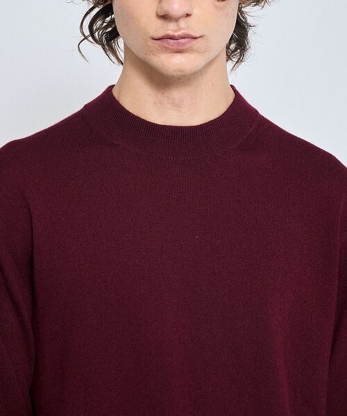 ABAHOUSE / アバハウス ニット・セーター | Pure Merino ハイゲージモックネック ニット プルオーバー | 詳細7