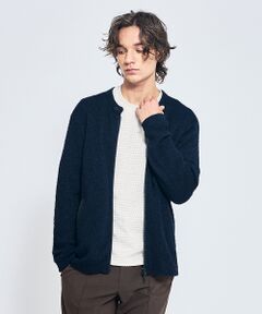 ABAHOUSE / アバハウス ブルゾン | カールヤーン ニットライダース / ニットブルゾン