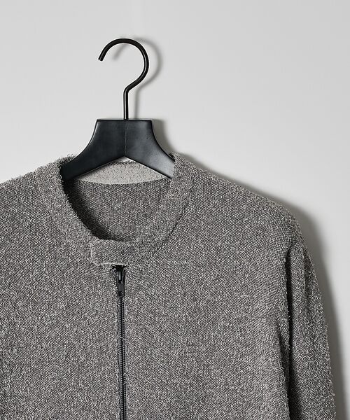 ABAHOUSE / アバハウス ブルゾン | カールヤーン ニットライダース / ニットブルゾン | 詳細3