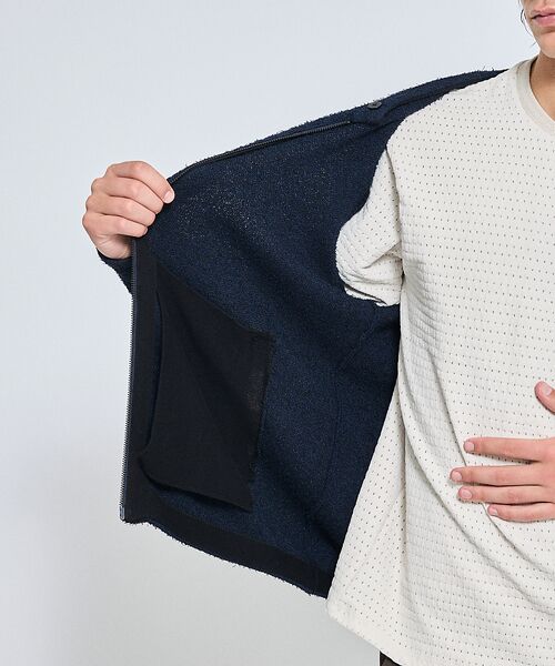 ABAHOUSE / アバハウス ブルゾン | カールヤーン ニットライダース / ニットブルゾン | 詳細17