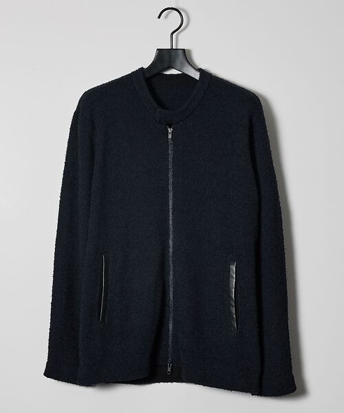 ABAHOUSE / アバハウス ブルゾン | カールヤーン ニットライダース / ニットブルゾン | 詳細8