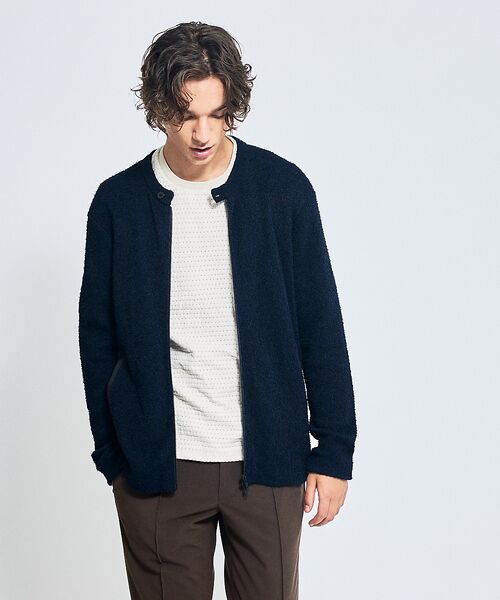 ABAHOUSE / アバハウス ブルゾン | カールヤーン ニットライダース / ニットブルゾン | 詳細15