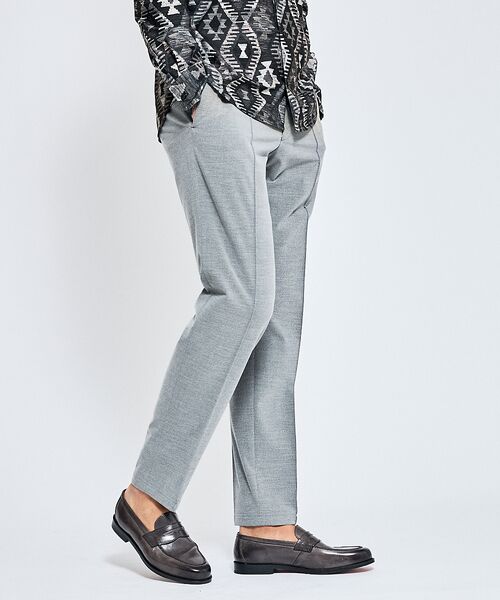 ABAHOUSE/アバハウス 【ON/OFF兼用】パウダータッチ ピンタック イージースラックス / 360 グレー 44 ABAHOUSE/アバハウス 【ON/OFF兼用】パウダータッチ ピンタック イージースラックス / 360 グレー 44