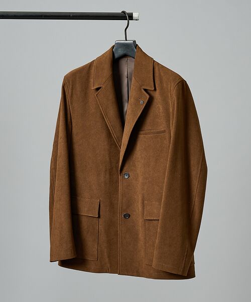 ABAHOUSE / アバハウス テーラードジャケット | 綾スウェード ストレッチ ジャケット(ブラウン)