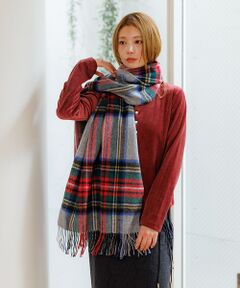ABAHOUSE / アバハウス マフラー・ショール・スヌード・ストール | 【TWEEDMILL/ツイードミル】大判チェック柄ストール/ユニセックス