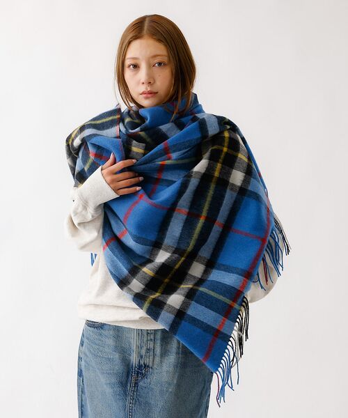 ABAHOUSE / アバハウス マフラー・ショール・スヌード・ストール | 【TWEEDMILL/ツイードミル】大判チェック柄ストール/ユニセックス | 詳細1