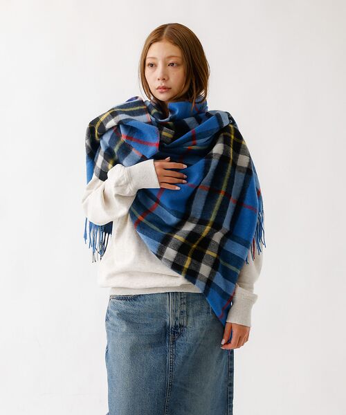ABAHOUSE / アバハウス マフラー・ショール・スヌード・ストール | 【TWEEDMILL/ツイードミル】大判チェック柄ストール/ユニセックス | 詳細2