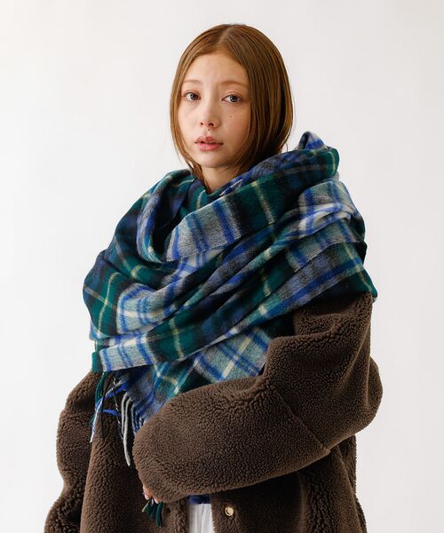ABAHOUSE / アバハウス マフラー・ショール・スヌード・ストール | 【TWEEDMILL/ツイードミル】大判チェック柄ストール/ユニセックス | 詳細11