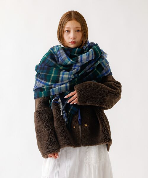 ABAHOUSE / アバハウス マフラー・ショール・スヌード・ストール | 【TWEEDMILL/ツイードミル】大判チェック柄ストール/ユニセックス | 詳細12