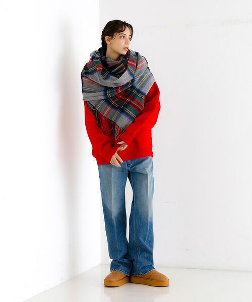 ABAHOUSE / アバハウス マフラー・ショール・スヌード・ストール | 【TWEEDMILL/ツイードミル】大判チェック柄ストール/ユニセックス | 詳細16