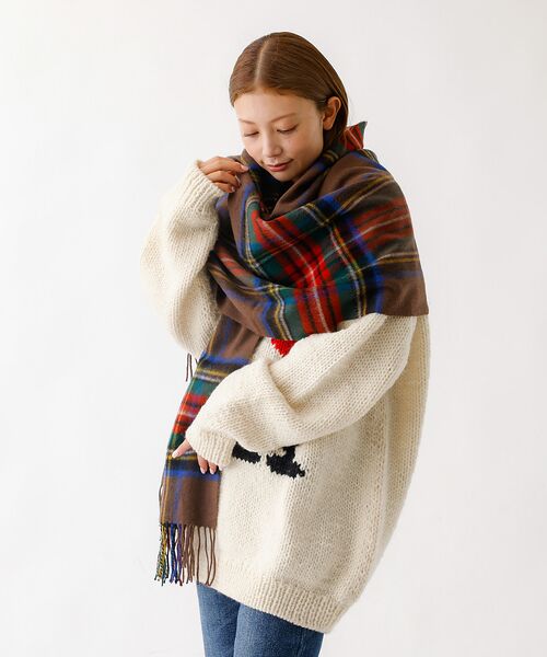 ABAHOUSE / アバハウス マフラー・ショール・スヌード・ストール | 【TWEEDMILL/ツイードミル】大判チェック柄ストール/ユニセックス | 詳細21