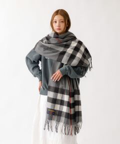 ABAHOUSE / アバハウス マフラー・ショール・スヌード・ストール | 【TWEEDMILL/ツイードミル】大判チェック柄ストール/ユニセックス/Lar