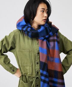 ABAHOUSE / アバハウス マフラー・ショール・スヌード・ストール | 【TWEEDMILL/ツイードミル】大判チェック柄ストール/ユニセックス/Lar