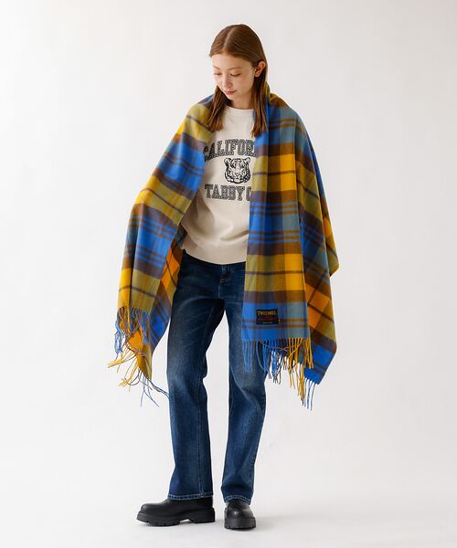 ABAHOUSE / アバハウス マフラー・ショール・スヌード・ストール | 【TWEEDMILL/ツイードミル】大判チェック柄ストール/ユニセックス/Lar | 詳細1