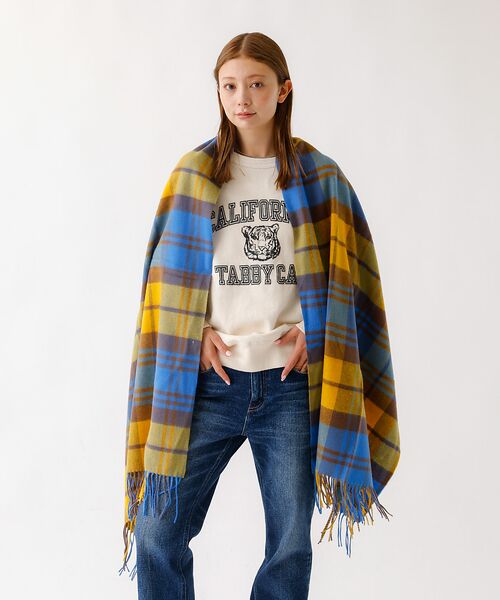 ABAHOUSE / アバハウス マフラー・ショール・スヌード・ストール | 【TWEEDMILL/ツイードミル】大判チェック柄ストール/ユニセックス/Lar | 詳細2