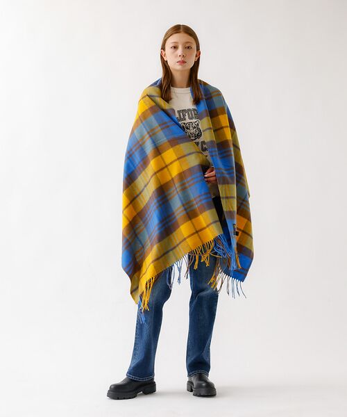 ABAHOUSE / アバハウス マフラー・ショール・スヌード・ストール | 【TWEEDMILL/ツイードミル】大判チェック柄ストール/ユニセックス/Lar | 詳細3