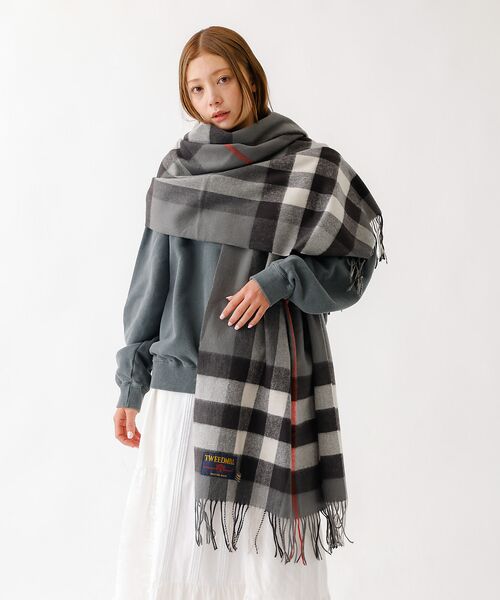 ABAHOUSE / アバハウス マフラー・ショール・スヌード・ストール | 【TWEEDMILL/ツイードミル】大判チェック柄ストール/ユニセックス/Lar | 詳細6
