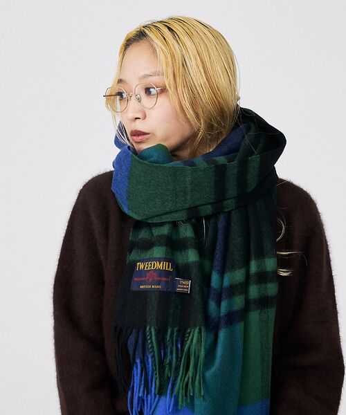 ABAHOUSE / アバハウス マフラー・ショール・スヌード・ストール | 【TWEEDMILL/ツイードミル】大判チェック柄ストール/ユニセックス/Lar | 詳細14