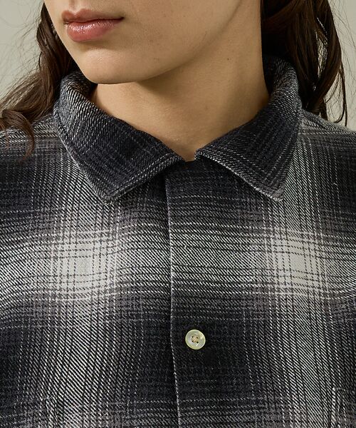 ABAHOUSE / アバハウス シャツ・ブラウス | 【TOWNCRAFT 】60‘SLOOP COLLAR NEL OMBRE SH | 詳細9