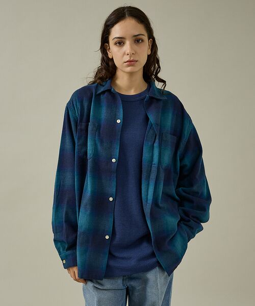 ABAHOUSE / アバハウス シャツ・ブラウス | 【TOWNCRAFT 】60‘SLOOP COLLAR NEL OMBRE SH | 詳細13