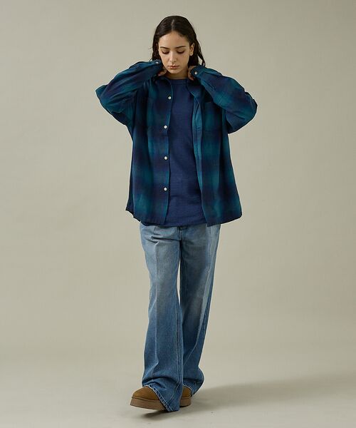 ABAHOUSE / アバハウス シャツ・ブラウス | 【TOWNCRAFT 】60‘SLOOP COLLAR NEL OMBRE SH | 詳細14