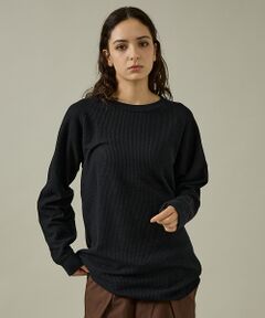 ABAHOUSE / アバハウス Tシャツ | 【JEMORGAN/ジェーイーモーガン】CVCワッフル ラグラン裾ラウンドL S